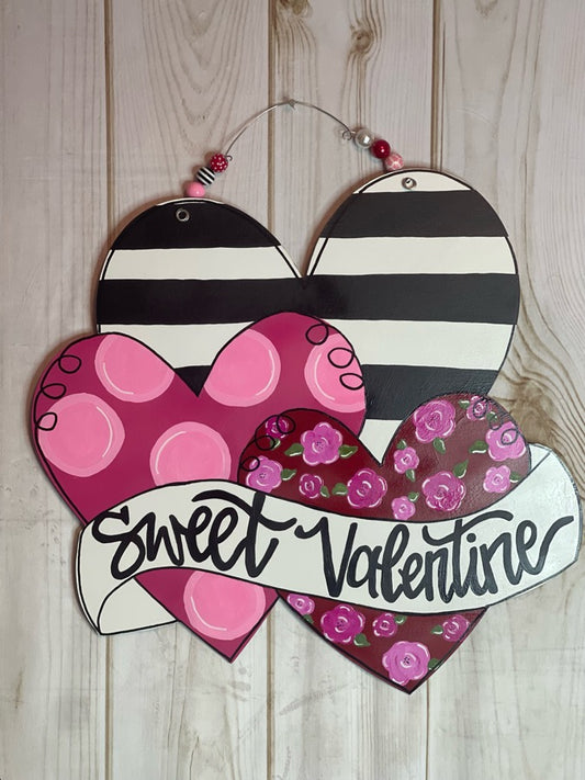 Sweet Valentine Hearts Door Hanger | Valentine Door Wreath | Valentine's Front Door Decor | Valentines Decor