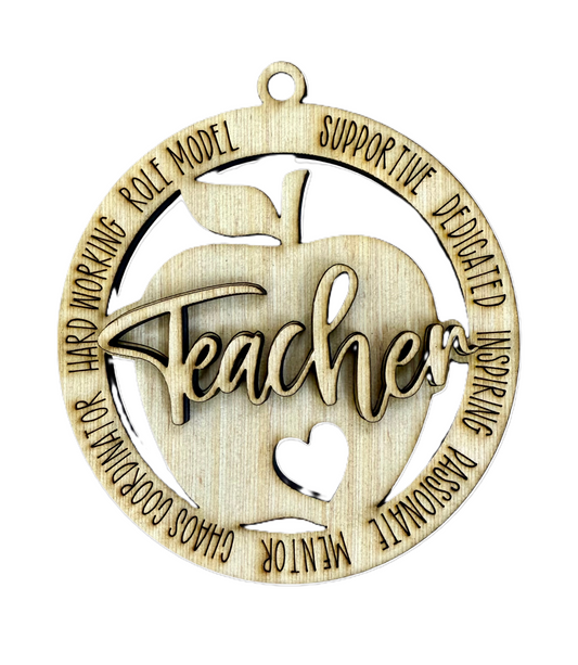 Teacher Blank Christmas Ornament