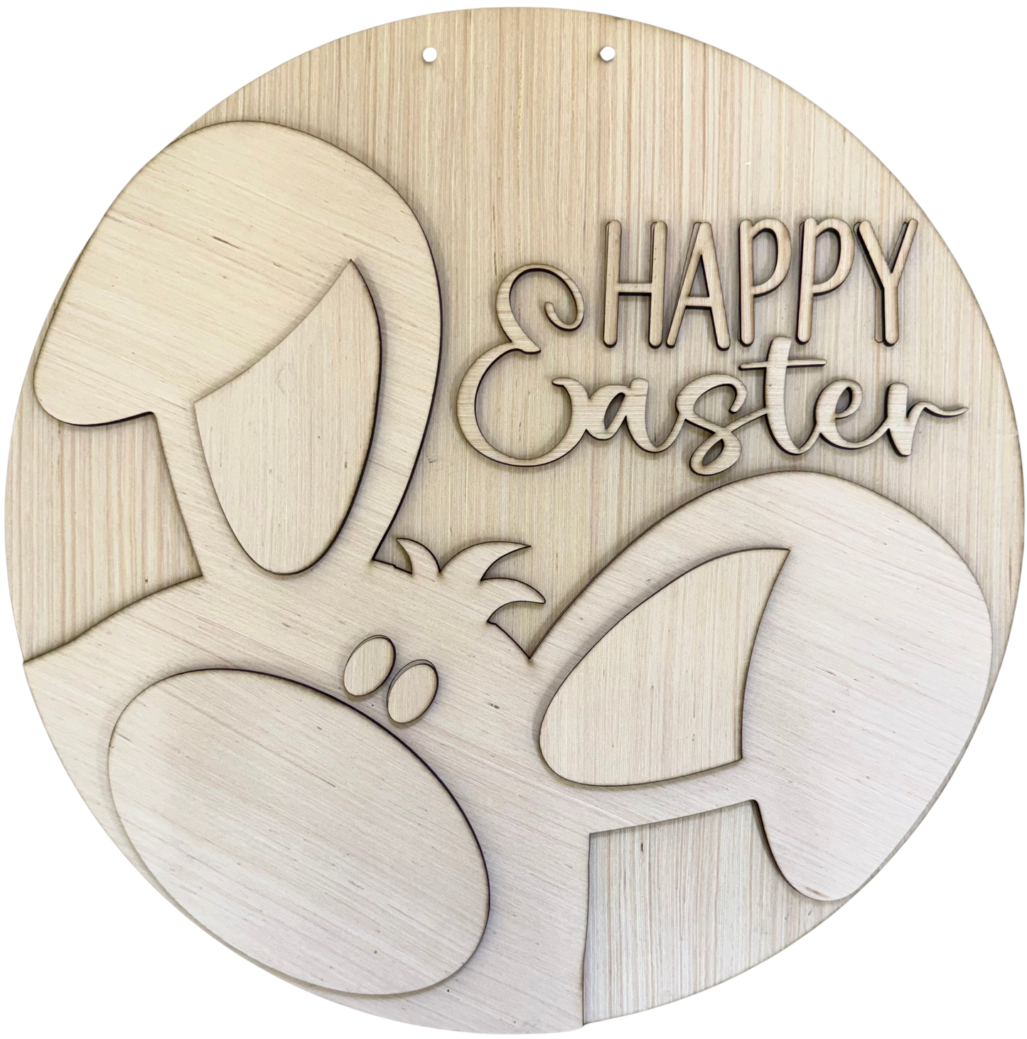 Peeping Bunny Happy Easter Wood Door Hanger Blank