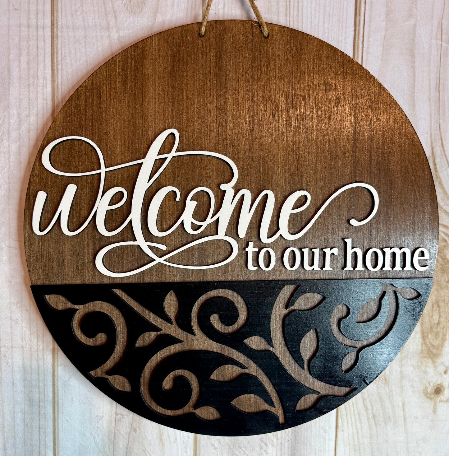 Welcome to Our Home Vine Door Hanger