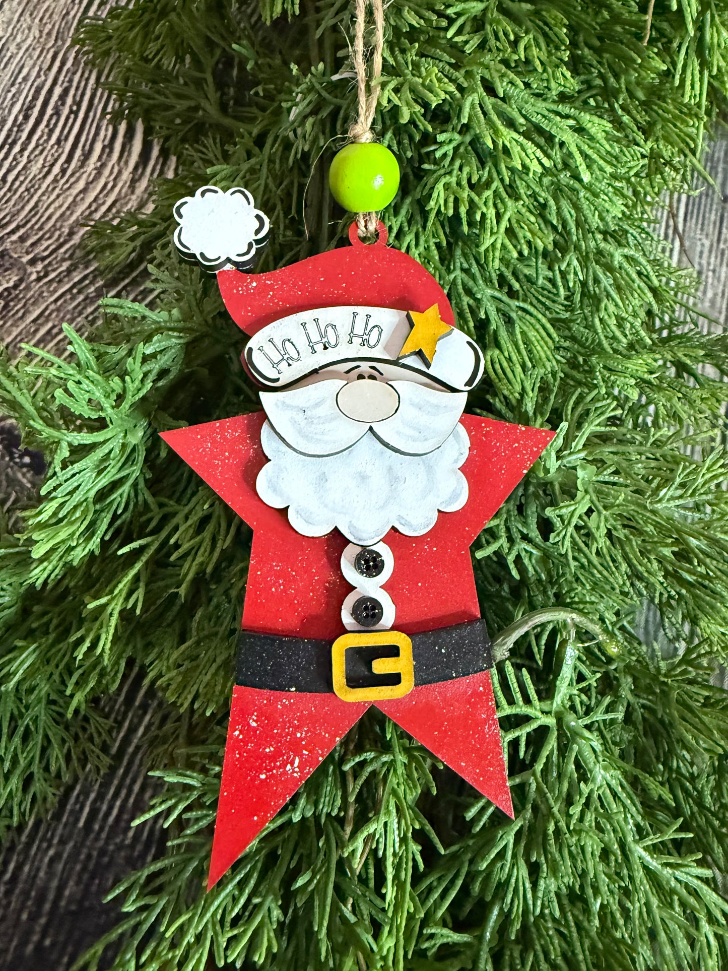 Santa Star Christmas Ornament