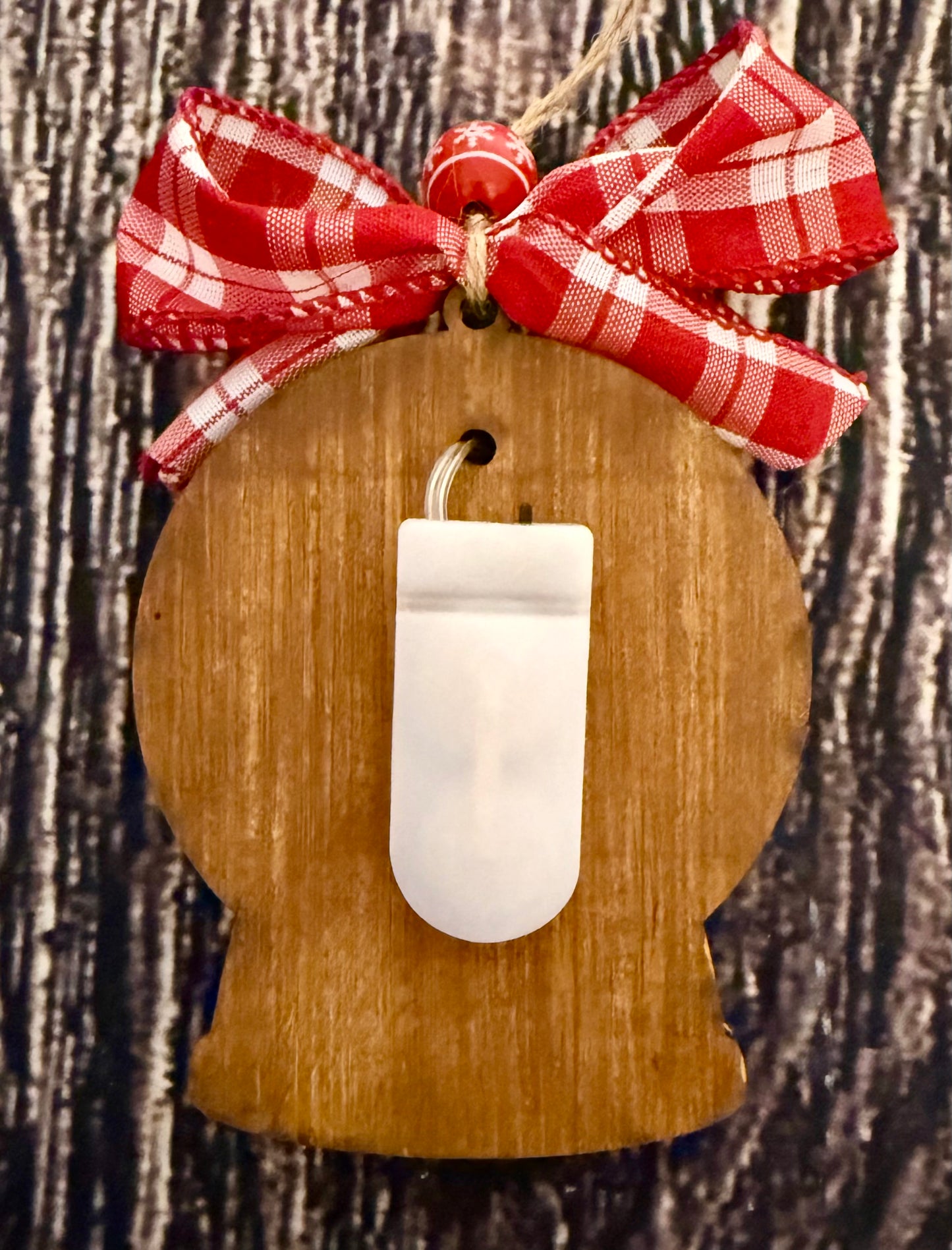 Christmas Barn Lighted Snow Globe Ornament