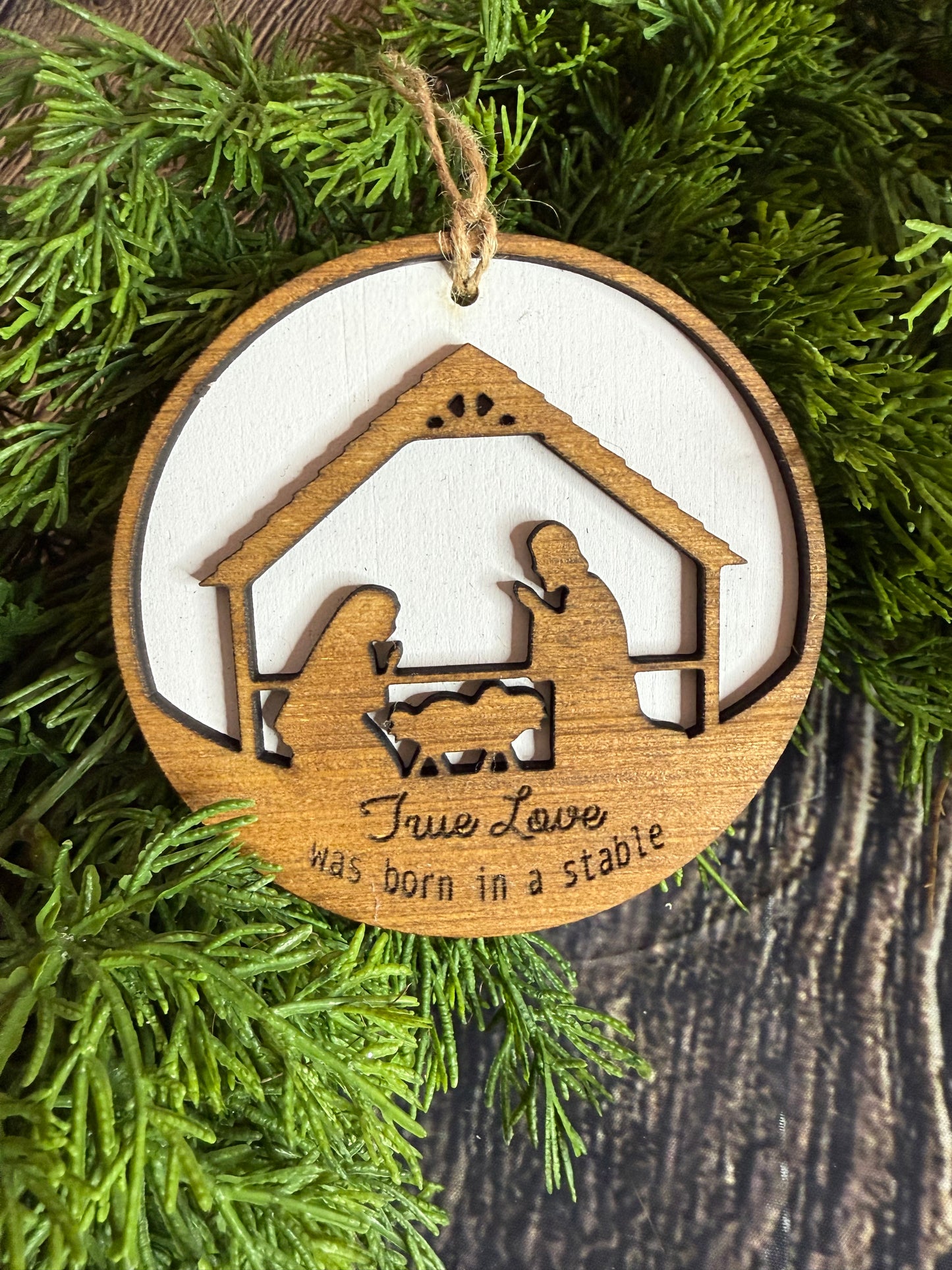 True Love Nativity Christmas Ornament