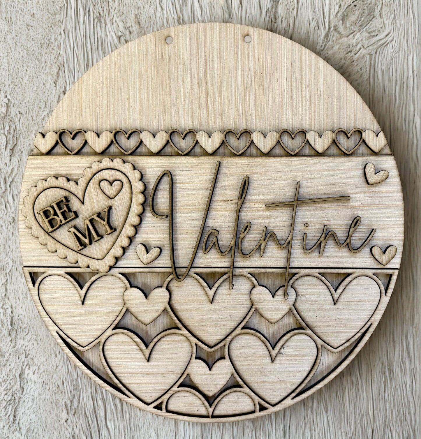 Be My Valentine Hearts Door Hanger Blank