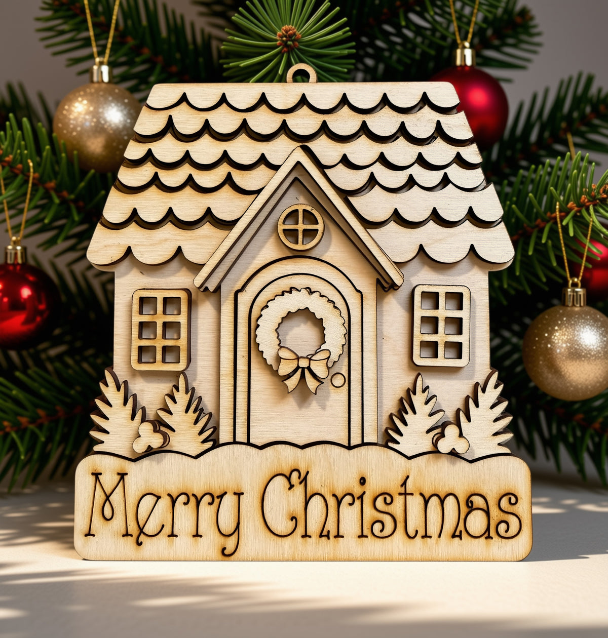 Personalized Christmas House Ornament DIY