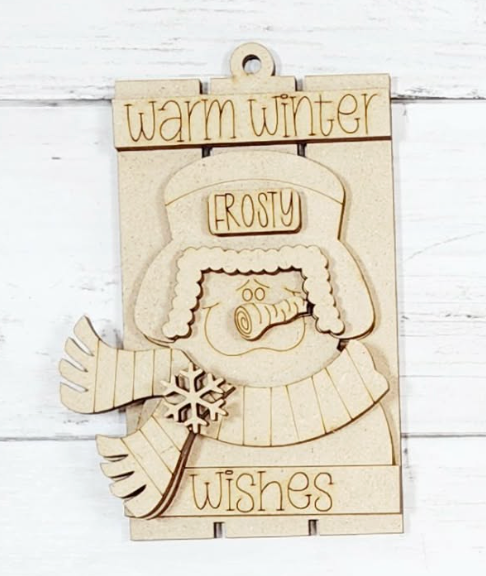 Winter Snowman Christmas Ornaments DIY