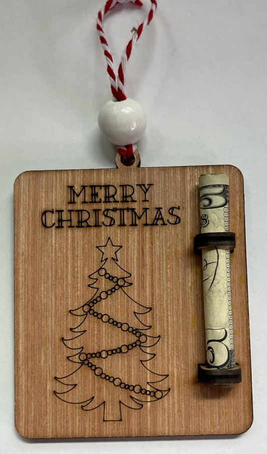 Christmas Money Holder Ornament, Money Holder Stocking Tags