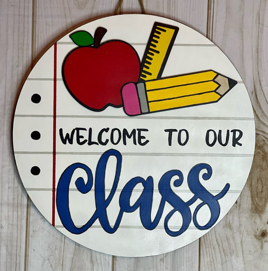 Classroom Welcome Wood Sign, Back to School