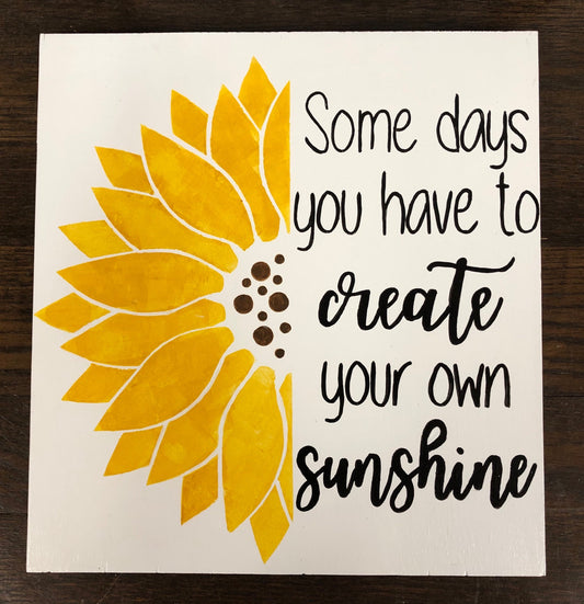 Sunflower Sign, Fall Sign, Inspirational Sign
