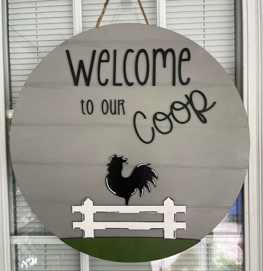 Welcome to our Coop Round Door Hanger