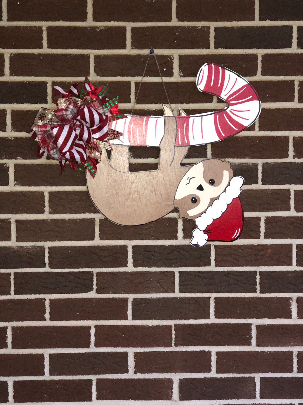 Christmas Sloth Door Hanger