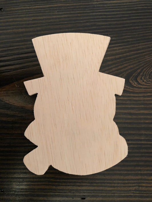 Snowman Christmas Wood Ornament Blank