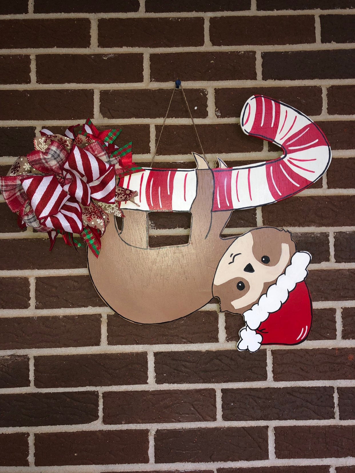 Christmas Sloth Door Hanger