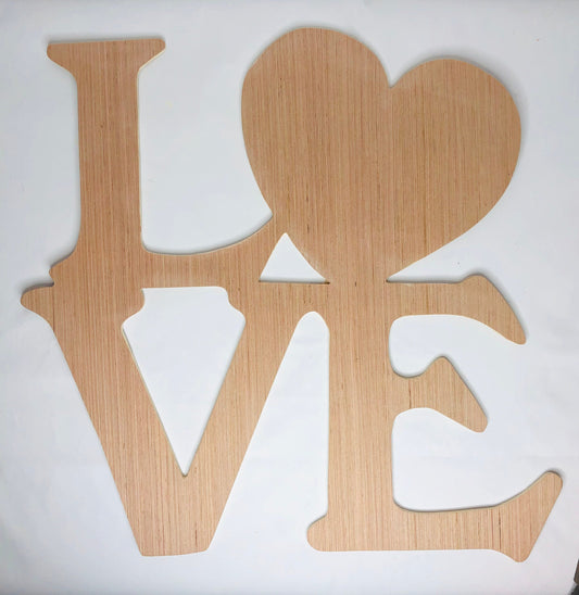 Valentine Love Heart Wood Door Hanger Blank