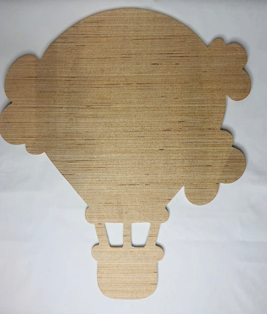 Hot Air Balloon Wood Door Hanger Blank