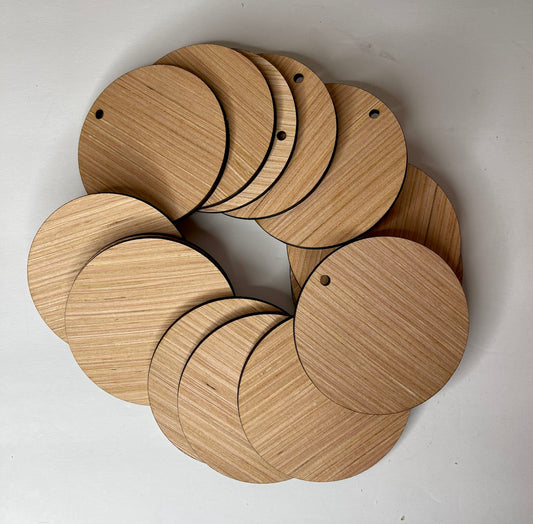 12 Pack -4 inch Unfinished Wood Rounds - Wood Circles - DIY Craft - Craft Supply