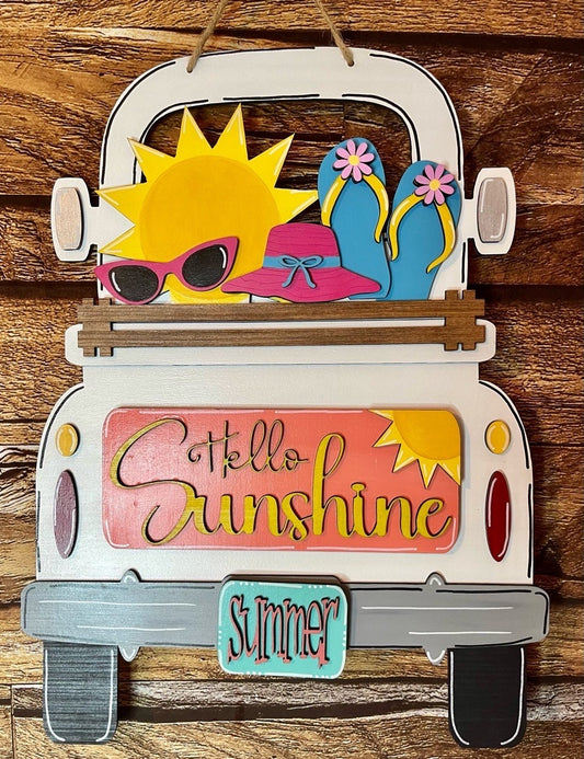 Summer Beach Truck Door Hanger