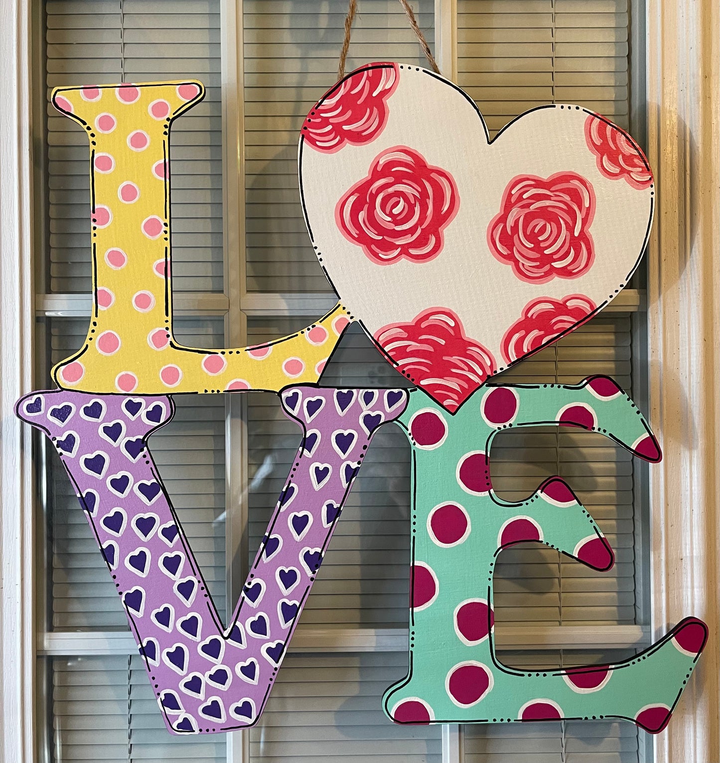 Love Door Hanger | Valentines Door Hanger | Valentine Wreath | Hearths Door Hanger | Wood Door Hanger | Valentine's Day