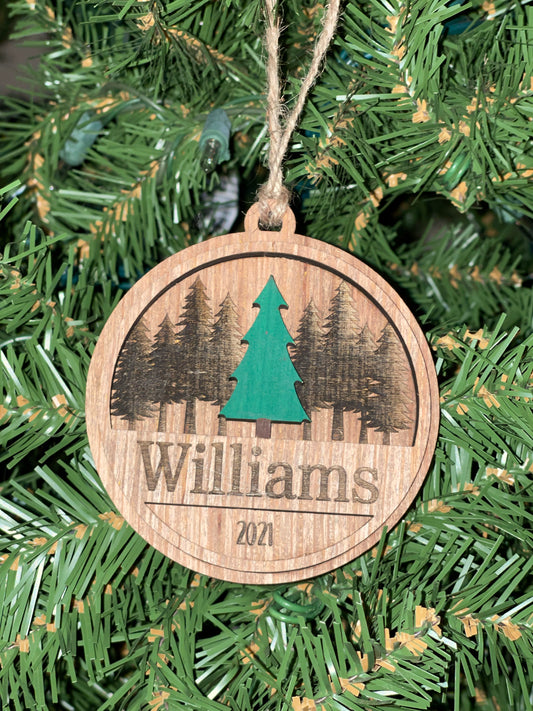 Family Name Christmas Ornament - Personalized Ornament