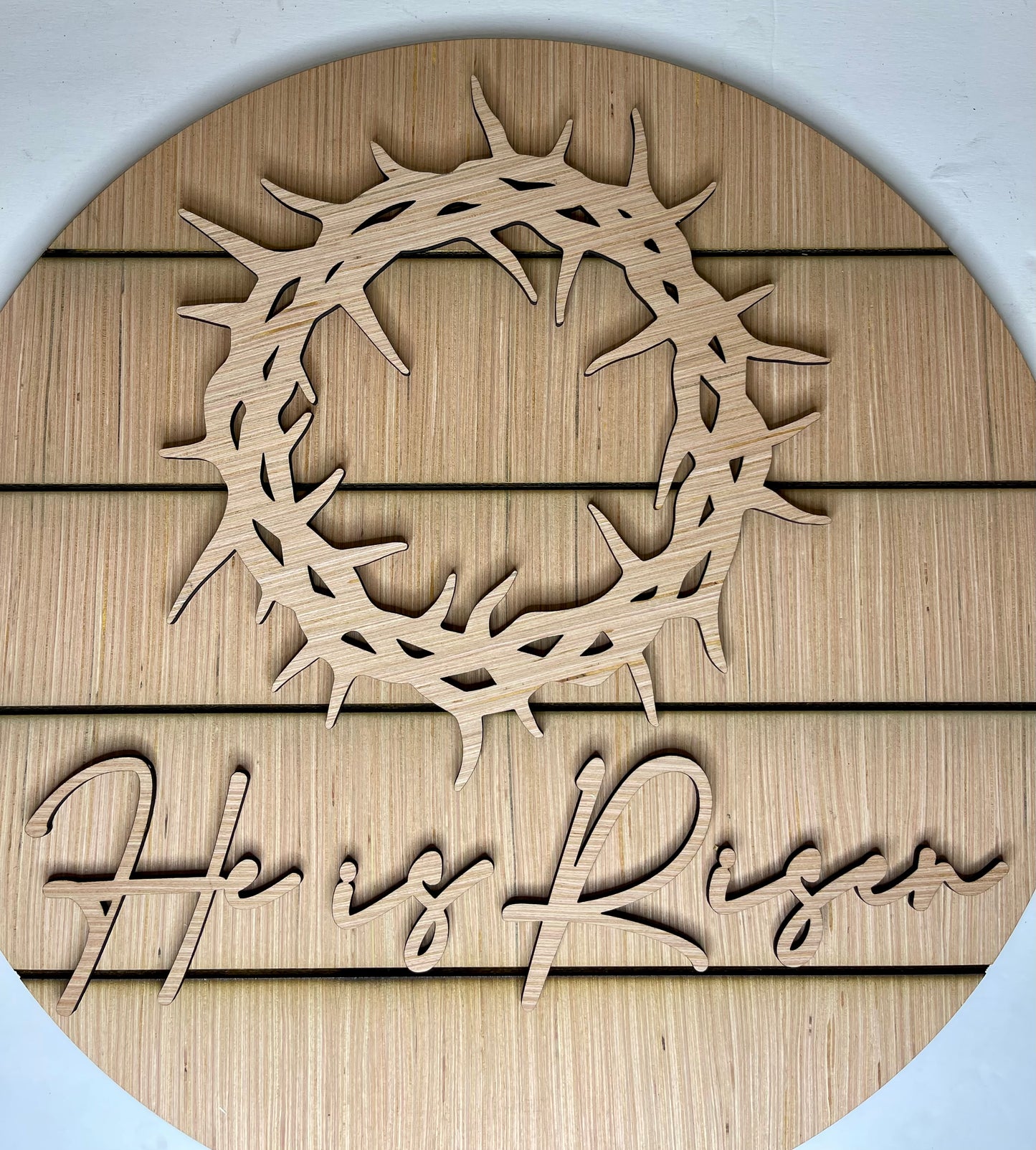 He is Risen Round Door Hanger Blank