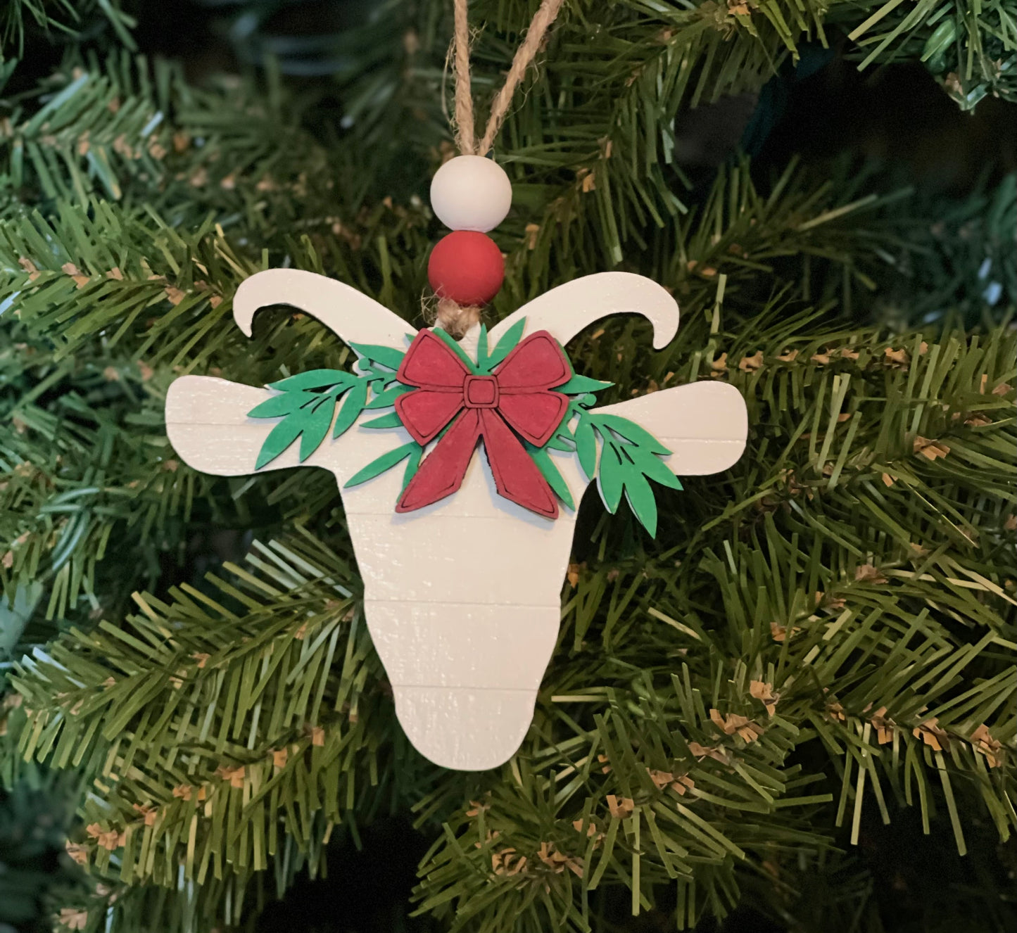 Farm Animals Wood Christmas Ornaments