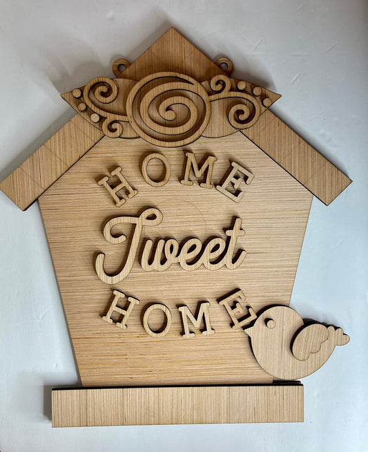 Home Tweet Home  Wood Door Hanger Blank