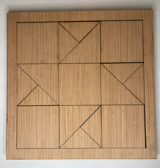 Twin Star Design Barn Quilt Wood Block Unfinished