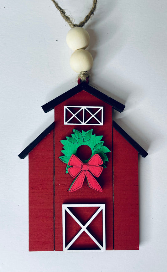 Red Barn Ornament - Farm Themed Ornaments