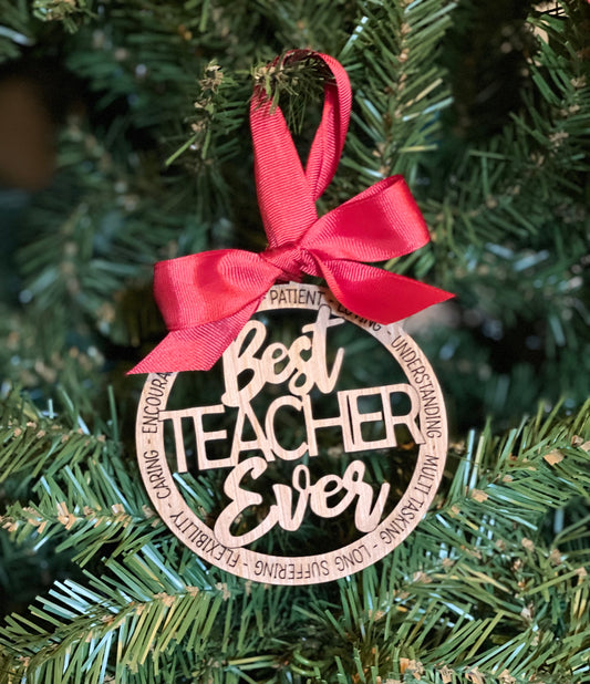 Best Teacher Ornament - Teacher's Gift