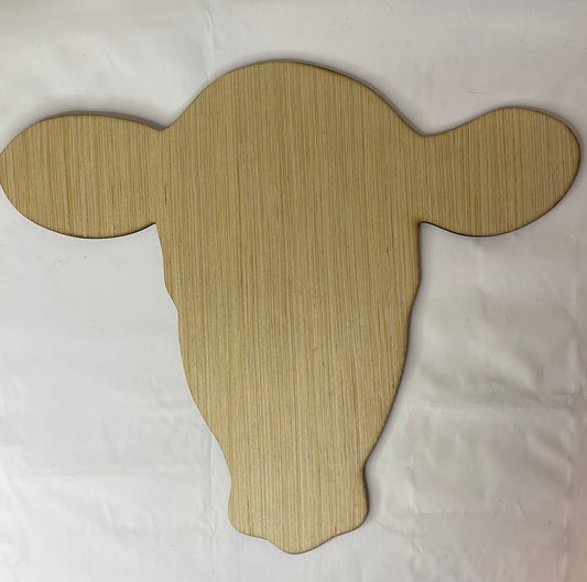 Cow Head Wood Door Hanger Blank